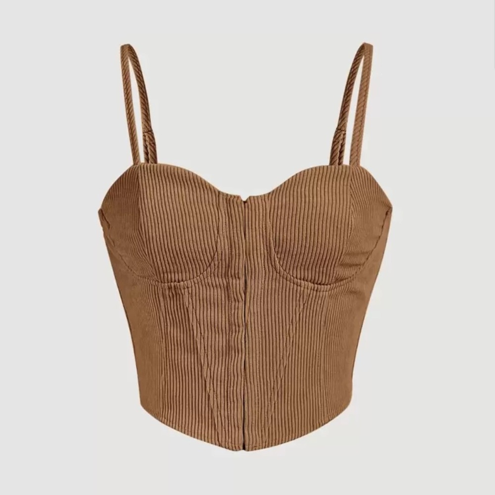 Brown Striped Women's Top